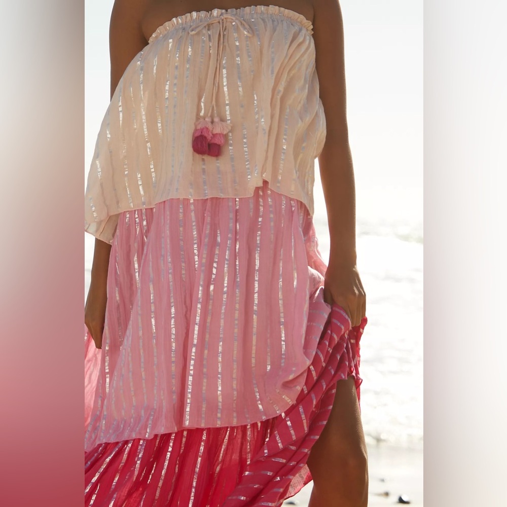 PQ Pink and White Briar Maxi Dress - Picture 3 of 3